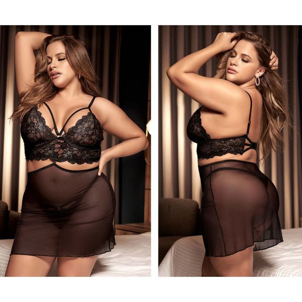 Mapale 7433X Babydoll and Two Piece Set